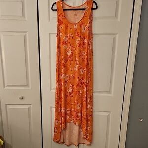 Torrid Orange Floral High Low Dress